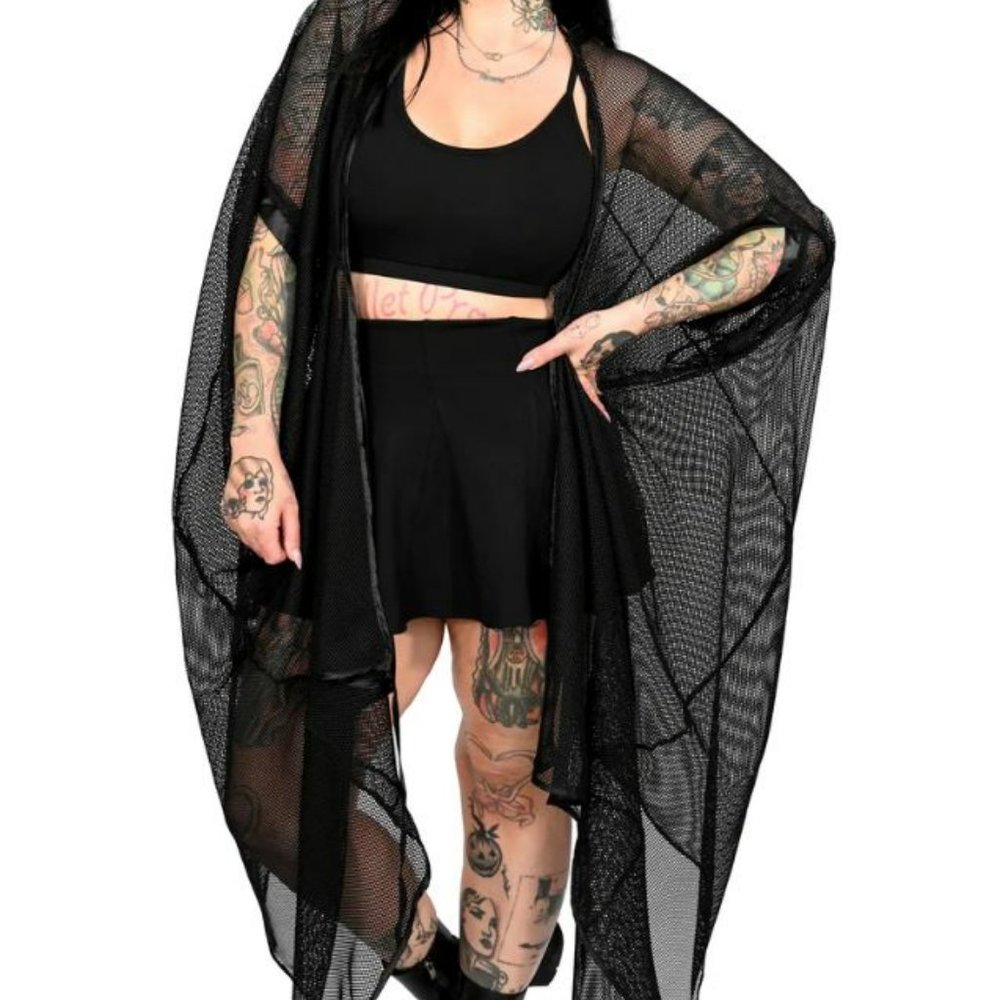 FOXBLOOD Siren Fishnet Cloak